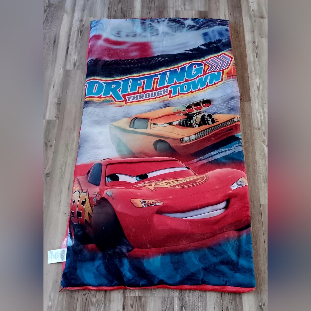 Disney Pixar Cars Lightning McQueen Sleeping Bag Vintage Y2k